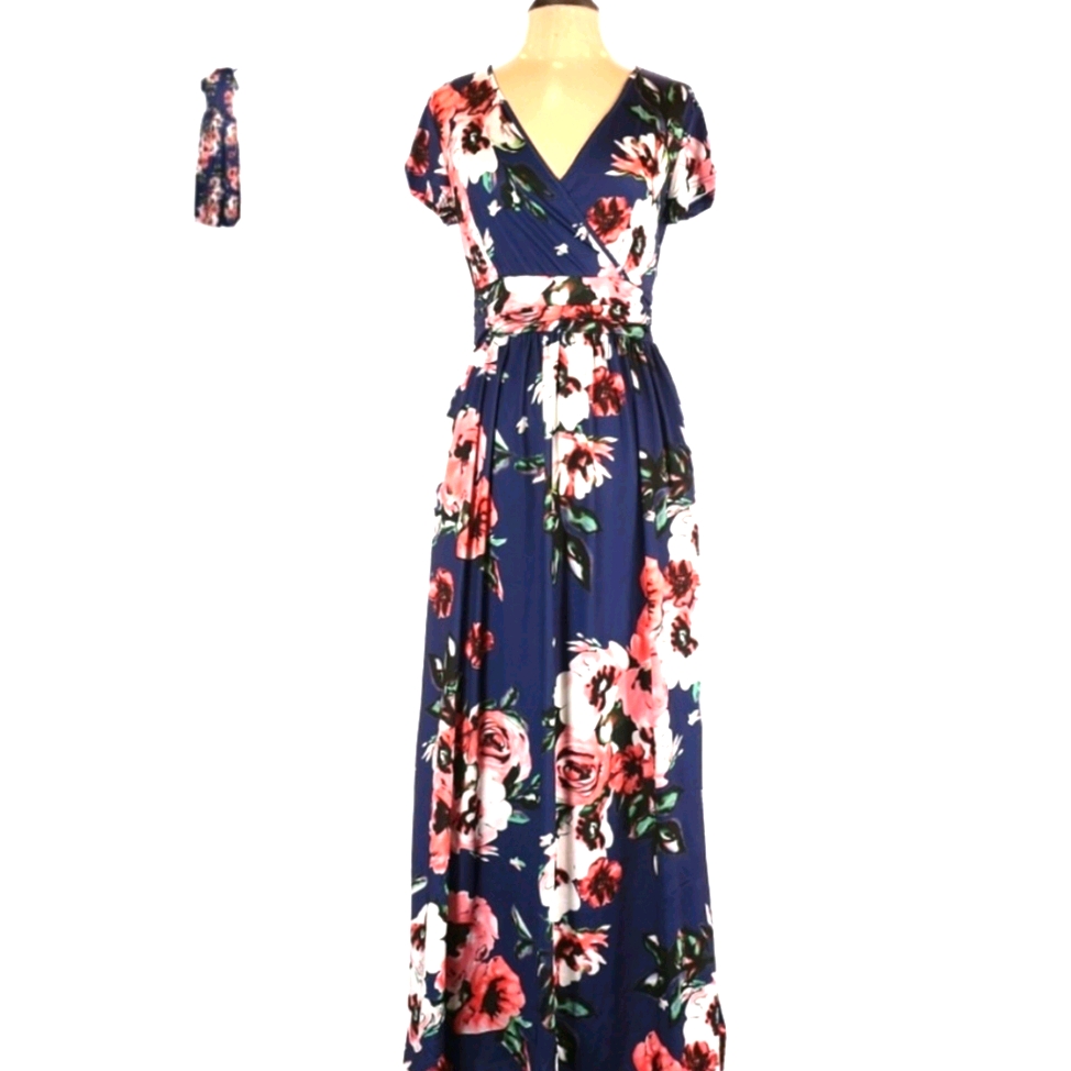 Ouges Maxi Silhouette Floral Dress